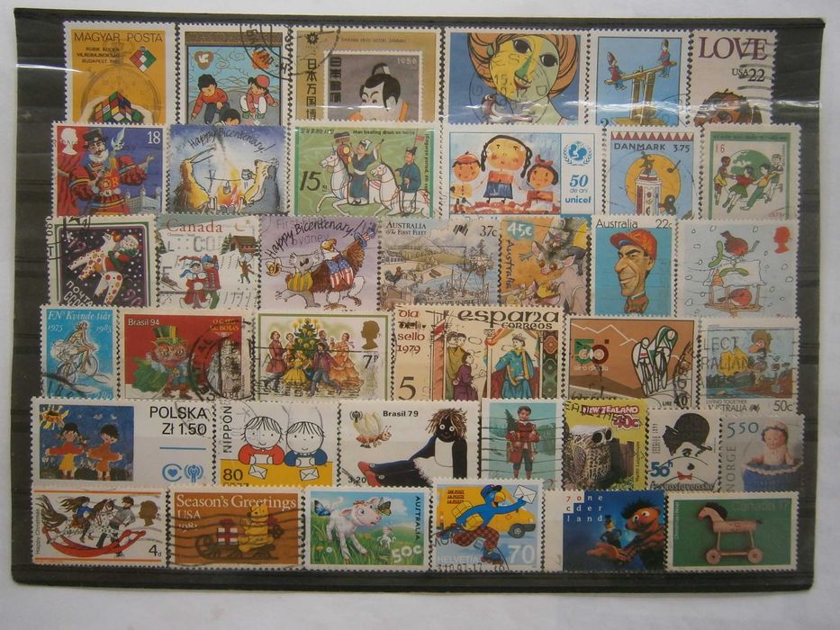 38 selos com o tema Banda desenhada todos diferentes