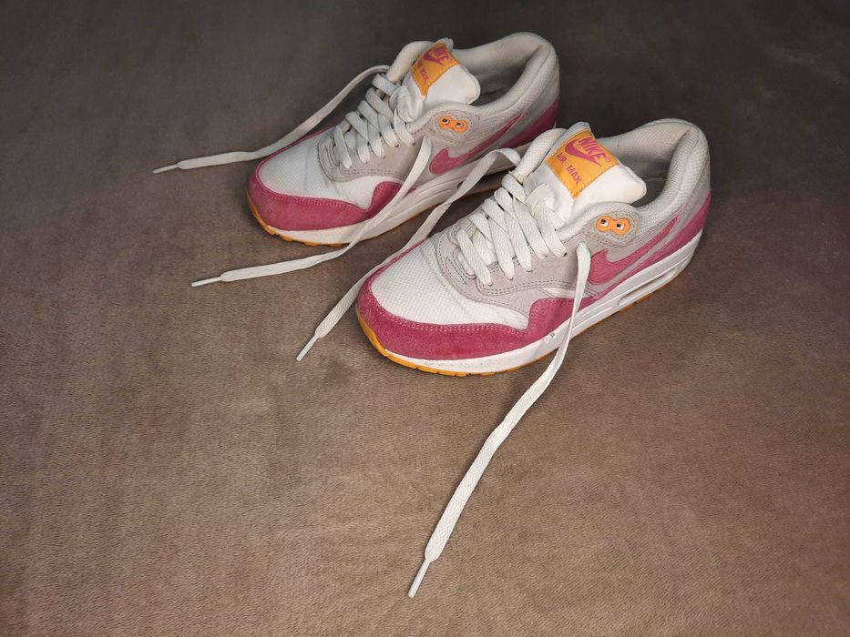 Кросівки Nike AIR Max 1 Essential Trainers Max 90 Рожеві Білі Замшеві