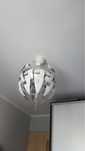 Lampa sufitowa ikea biało srebna