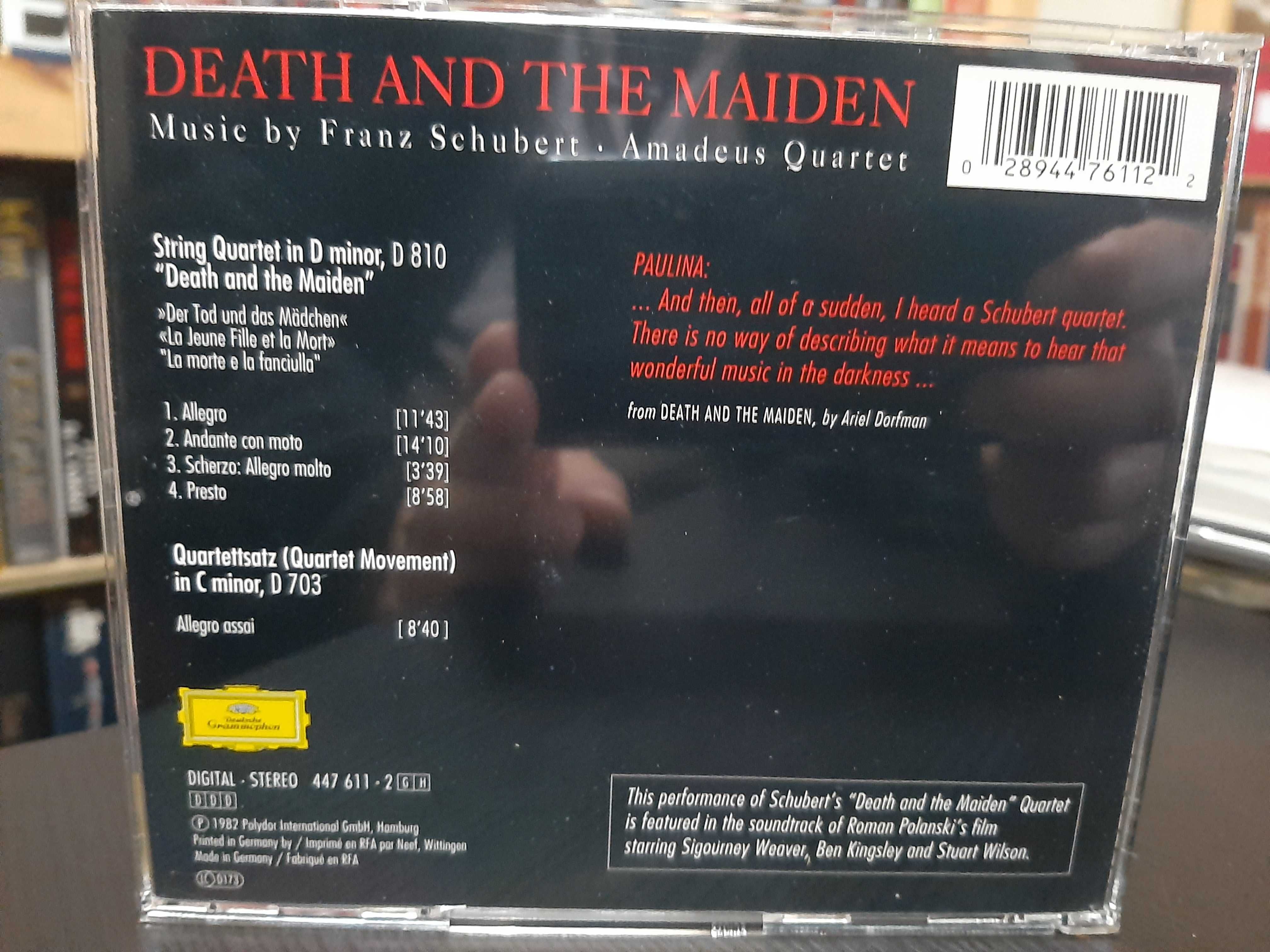 Schubert – Death And The Maiden – The Amadeus Quartet