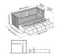 Dwuosobowe lozko ikea hemnes