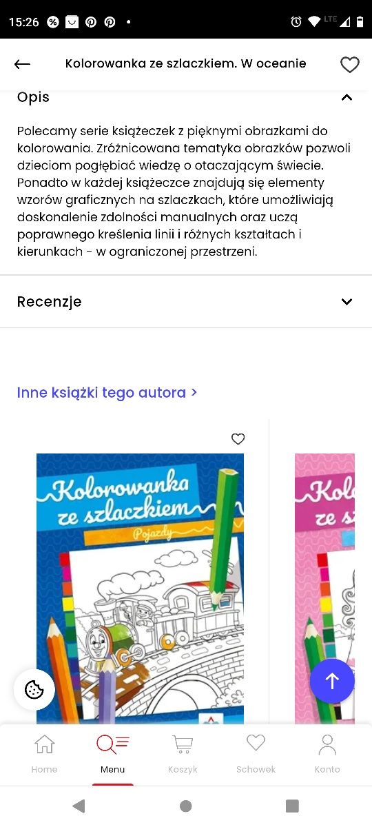 Kolorowanka że szlaczkiem "W oceanie"A4
