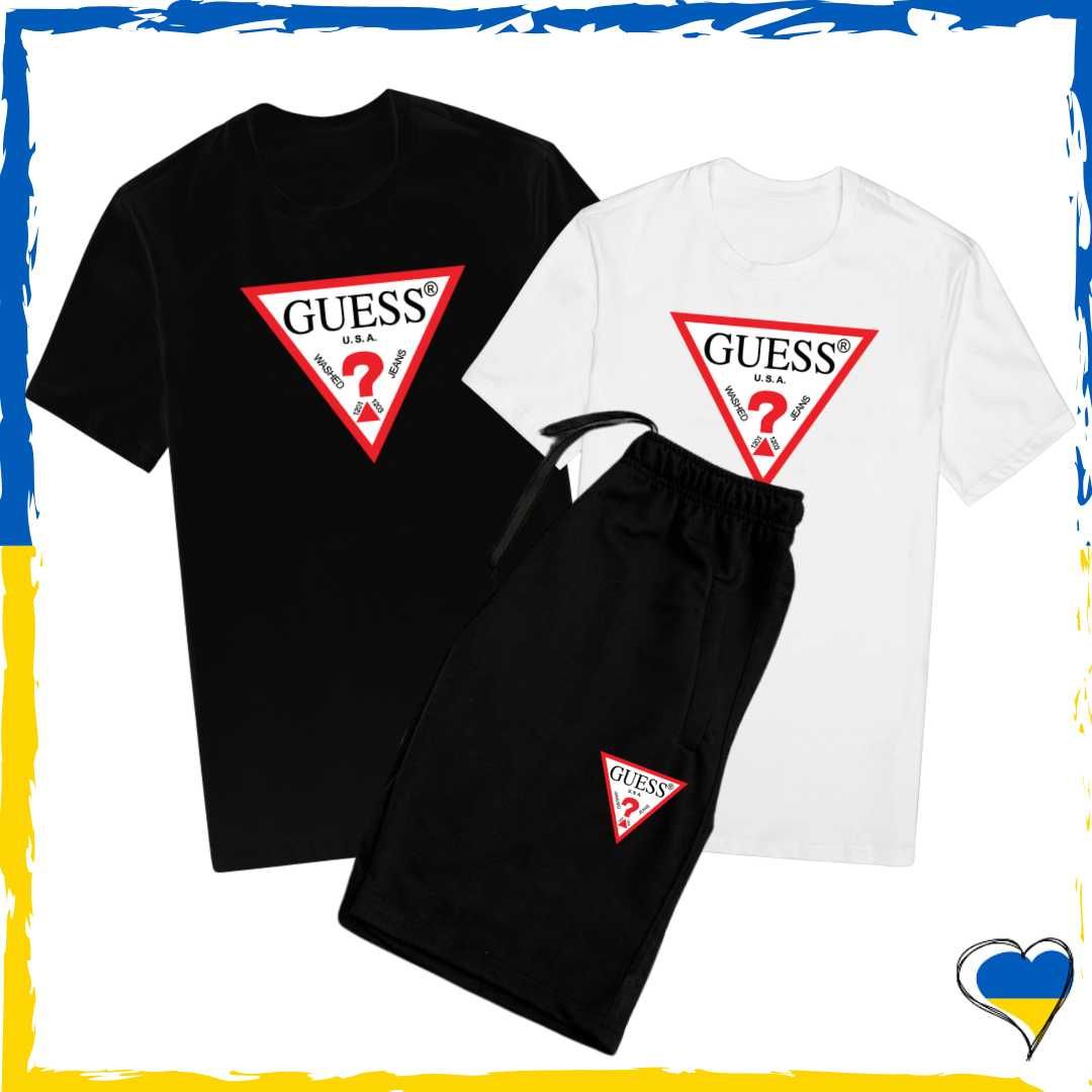 Комплект шорти Guess та футболка Guess Гес біла/чорна (м3) XS-2XL