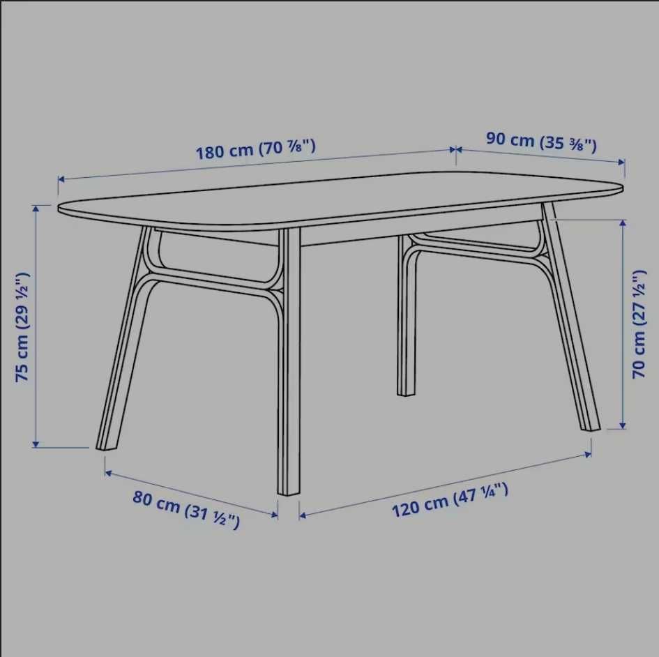 Mesa de bambu nova