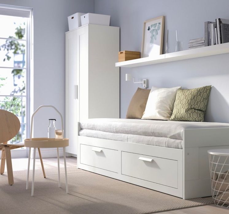 Cama branca Brimnes Ikea