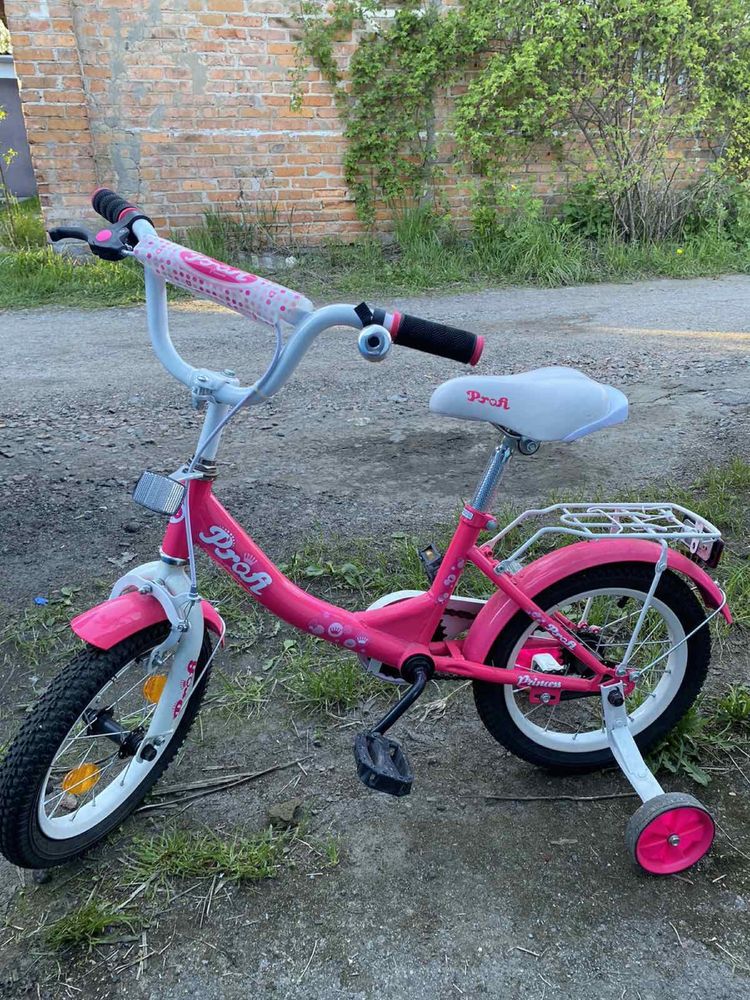 Дитячий велосипед для дівчинки від 3 років Profi Princess 14 дюймів