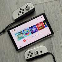 Nintendo Switch OLED білий + чохол та кейс + діюча гарантія
