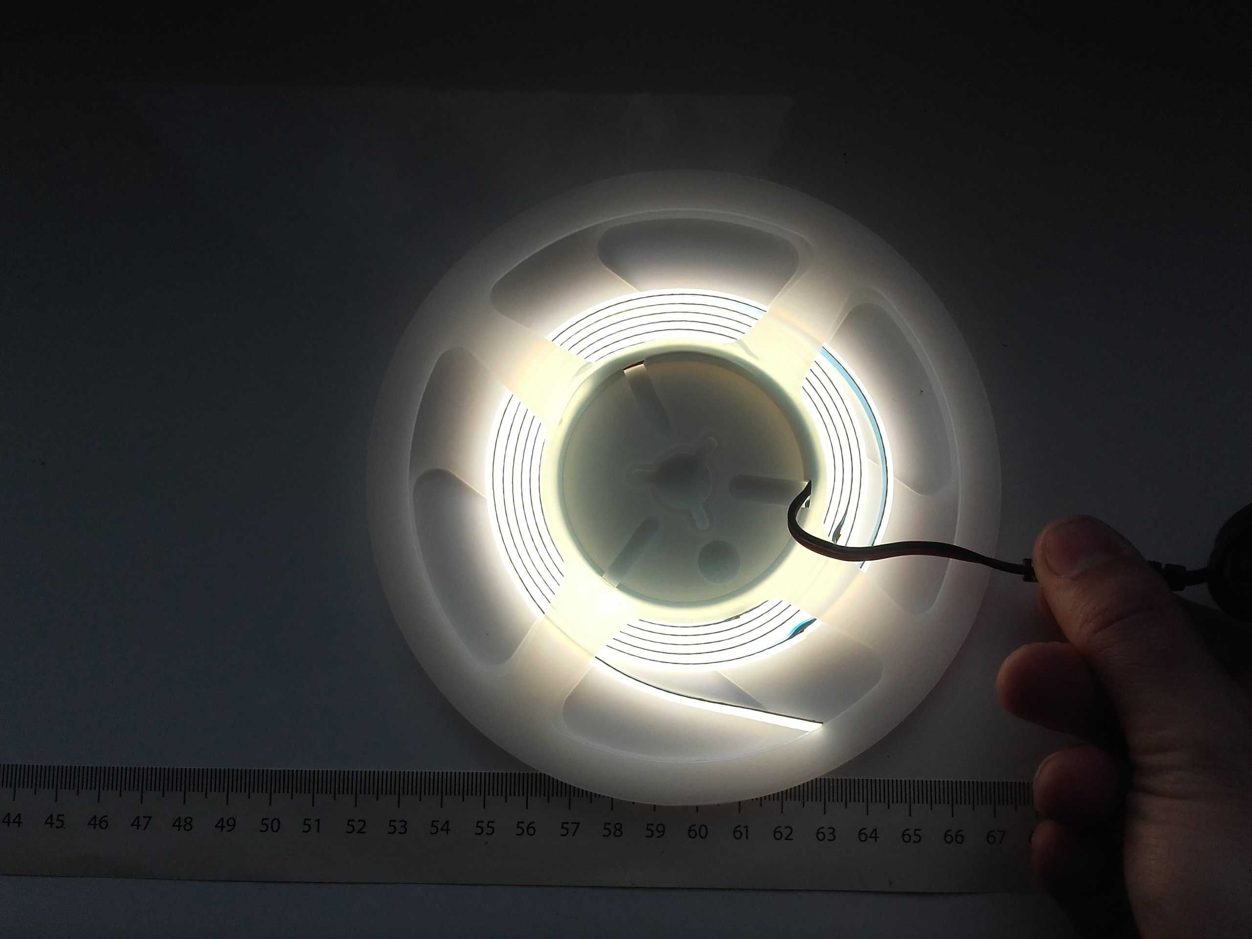 Taśma świetlna FCOB, COB, 384 LED, 5mm, 12V, Biały neutralny 10W na m