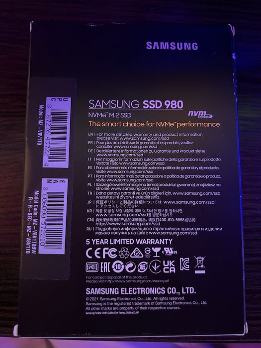 продам SSD M2 SAMSUNG 980 250 GB
