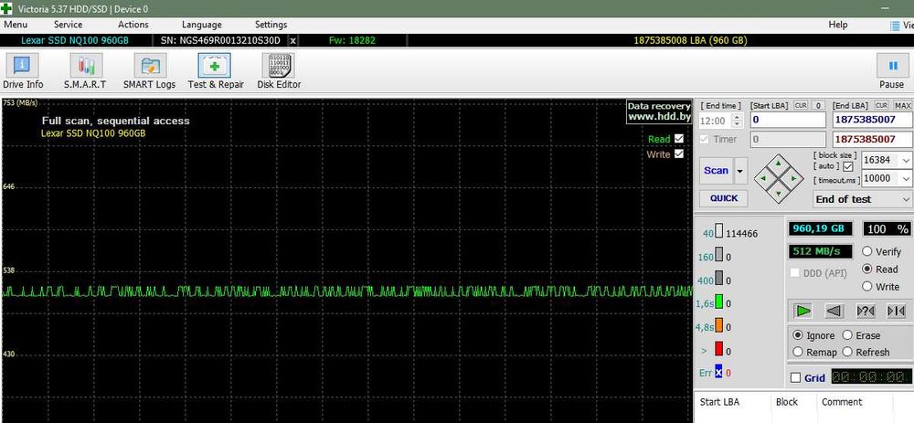 SSD диск Lexar NQ100 960GB 2.5" SATAIII