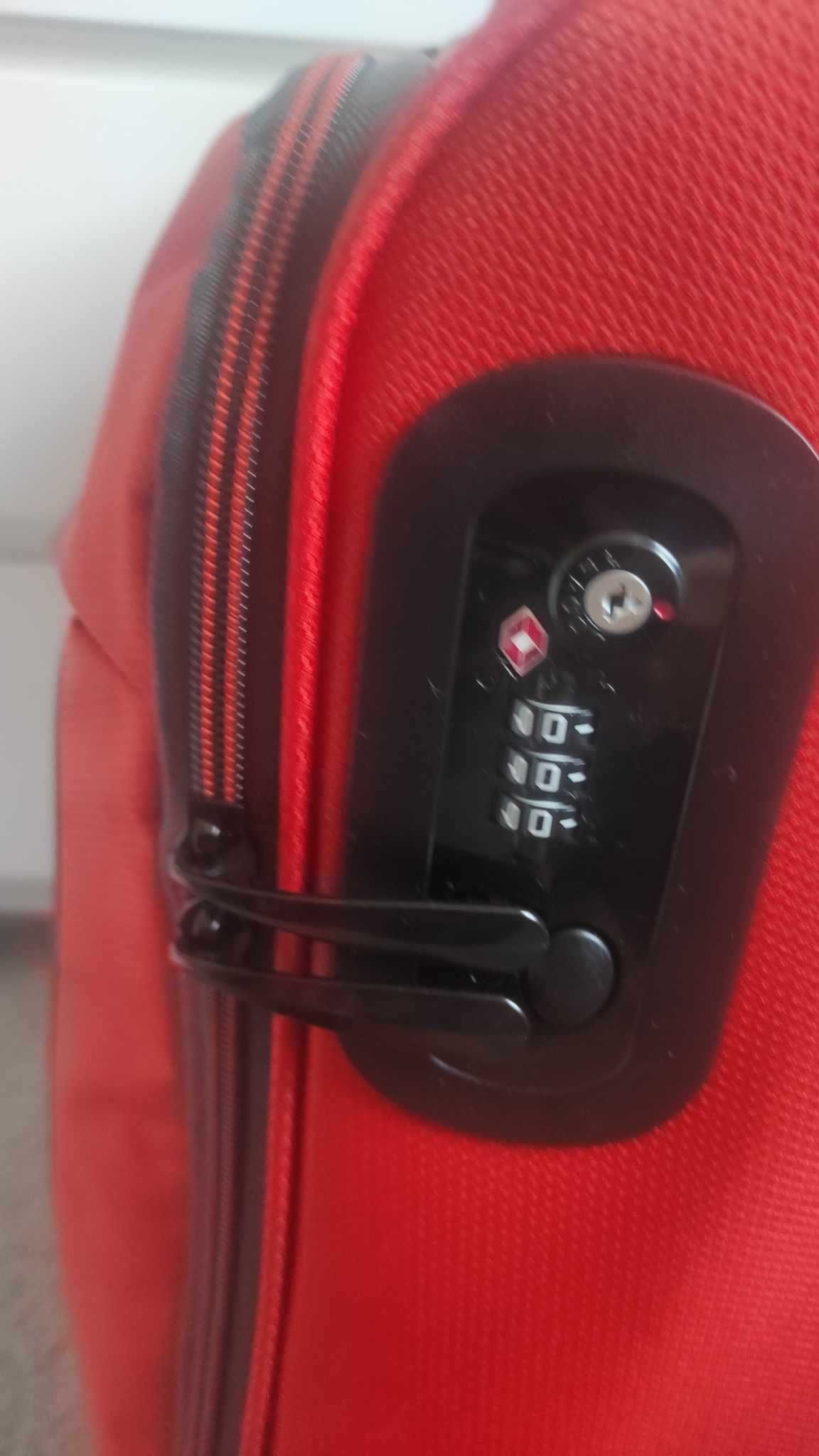 Nowa czerwona walizka do samolotu kabinówka miękka Wittchen 55 40 20