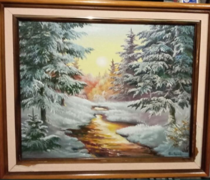 Картина маслом на холсте. " Лес накануне Весны"