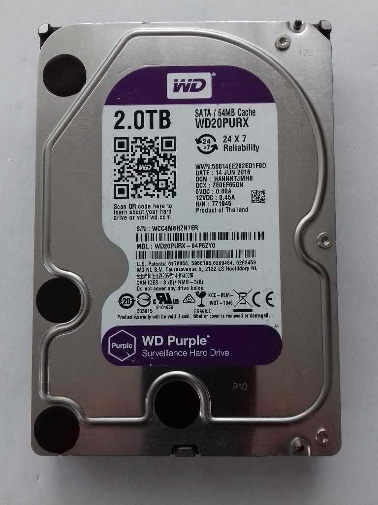 Dysk 2TB Purple WD20PURX SATA III Monitoring