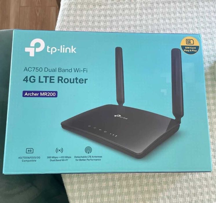 TP LINK MR200 LTE 4G Router ARCHER sem fios Wireless