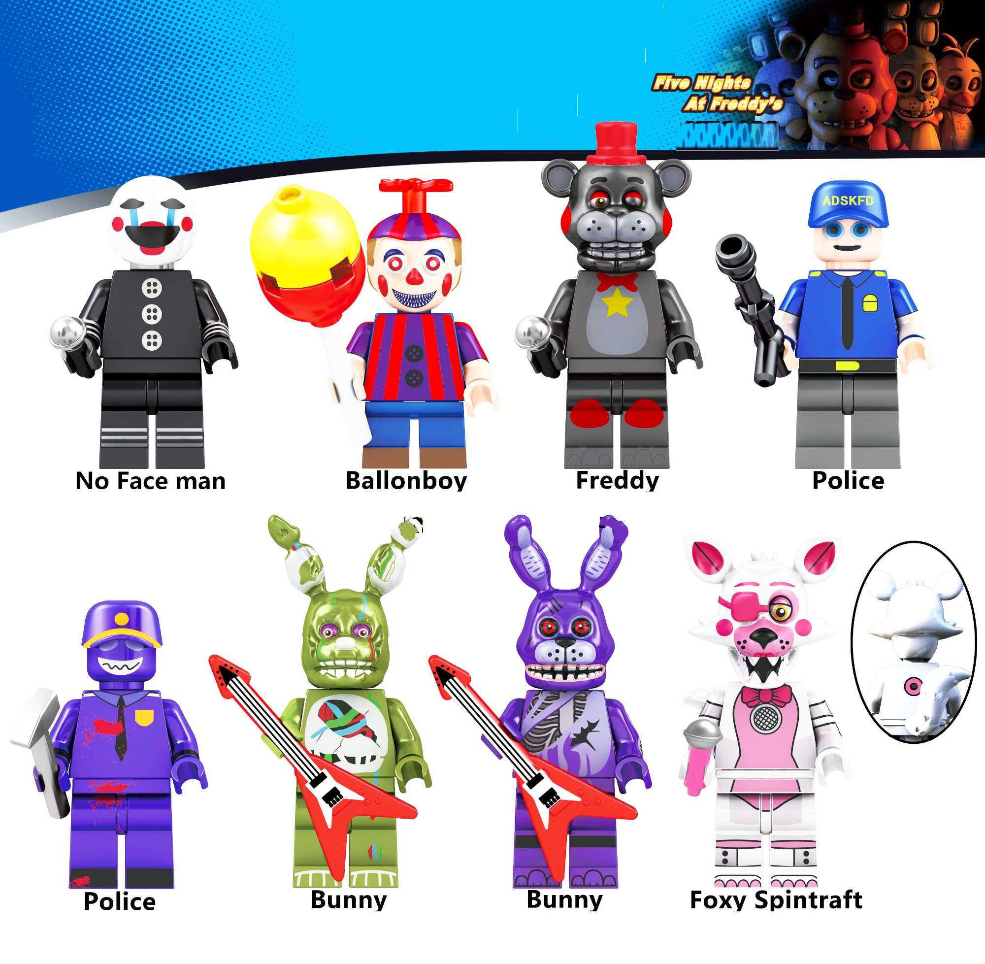 Bonecos minifiguras FNAF: Five Nights At Freddy's nº4 (comp. com Lego)