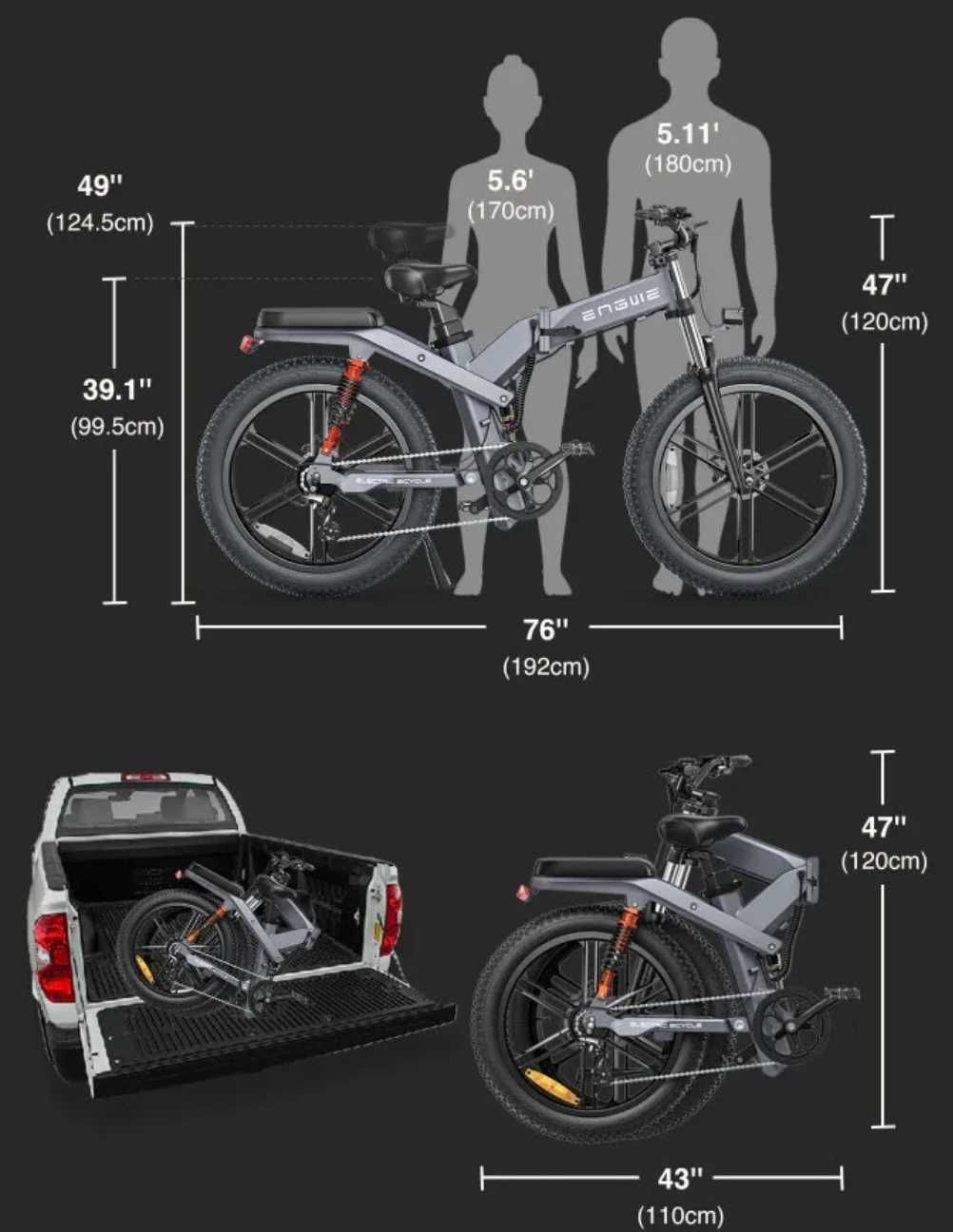 Engwe X26 Rower Elektryczny NOWOŚĆ 2024 Moc 1,5kW 2 Baterie Gwarancja!