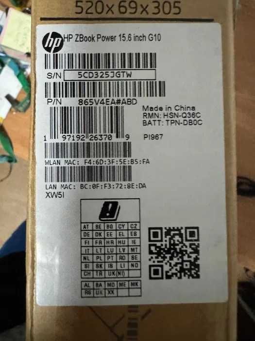 HP ZBook Power G10 15,6" i7 13800H 16/512GB RTX A2000 ada, Win11 Pro