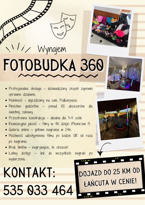 FOTOBUDKA 360 WYNAJEM podkarpackie