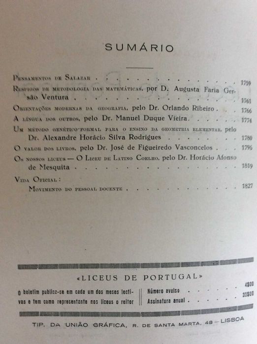 Liceus de Portugal : Boletim da Acção Educativa do Ensino Liceal, 1943
