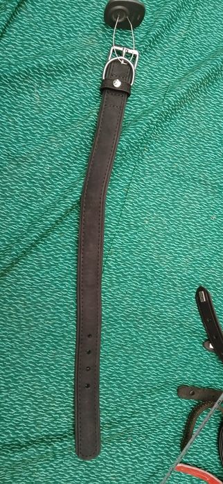 Smycz skórzana dla psa solidna 50 cm M