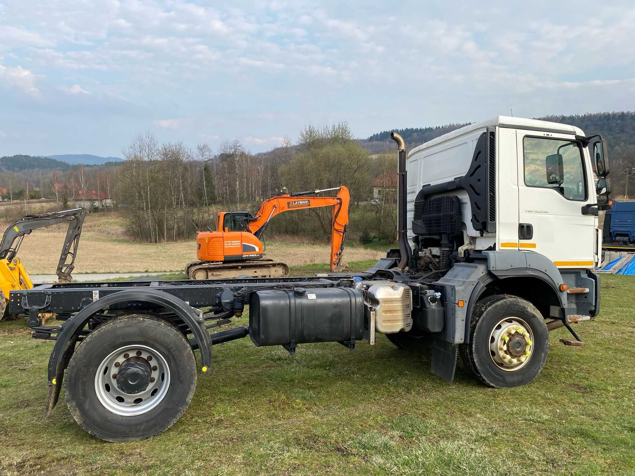MAN TGM 18.250 4X4 2016 rok manual piaskarka wywrotka