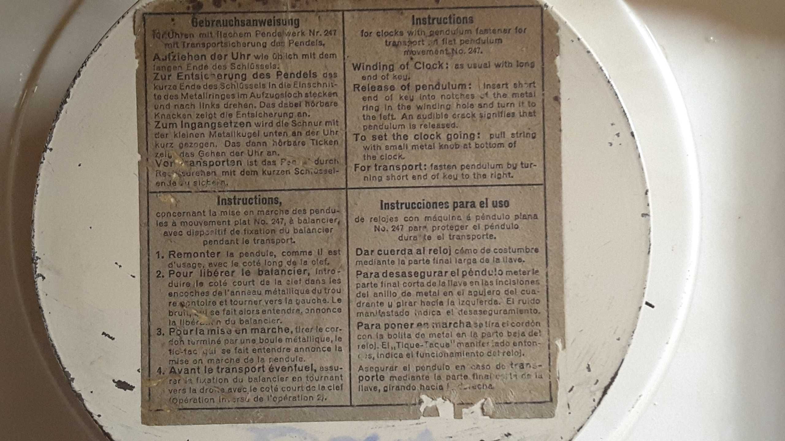 Przedwojenny Zegar kuchenny renomowanej firmy niemieckiej Junghans