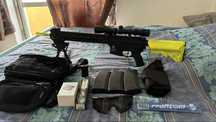 Airsoft LT-32 DMR Lancer tactical + caixa de trasporte e acessorios