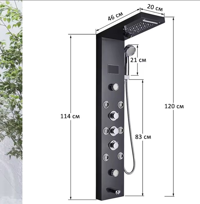 Світлодіодна душова панель Tower System / Душова колона РК-дисплей