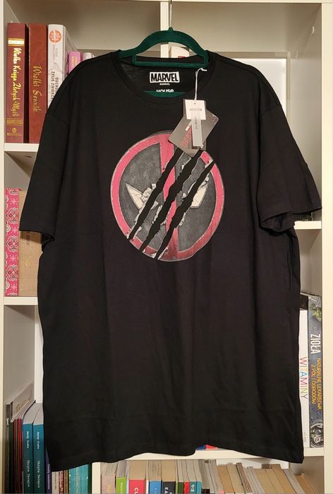 Czarny T-shirt Marvel Deadpool r XL House