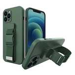 Rope case żelowe etui ze smyczą łańcuszkiem torebka smycz iPhone 12 mi