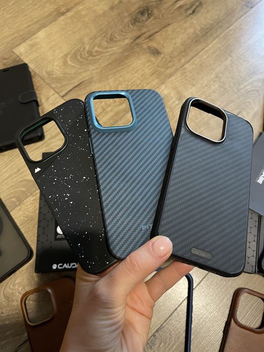 Чехол iphone 15 pro max magsafe caudabe pitaka rebel книжка кожа