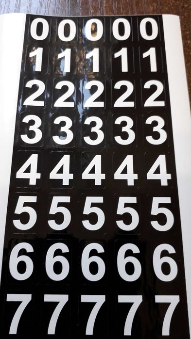 Наклейки на авто стикеры цифры