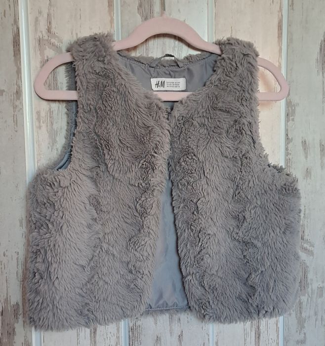 Futrzana kamizelka H&M roz 122/128