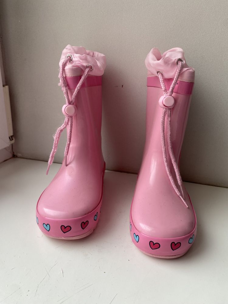 Гумові зимові черевички для дівчинки