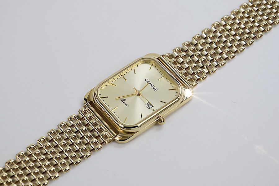 Złoty Zegarek Elegancki Męski Garniturowy Kwadratowy 14K 585 Gdańsk