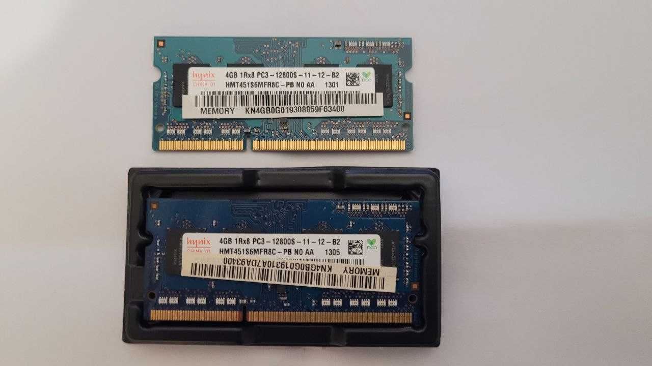 Оперативна памʼять 8Gb SoDim DDR3-1600 hynix заводським комплектом 4+4