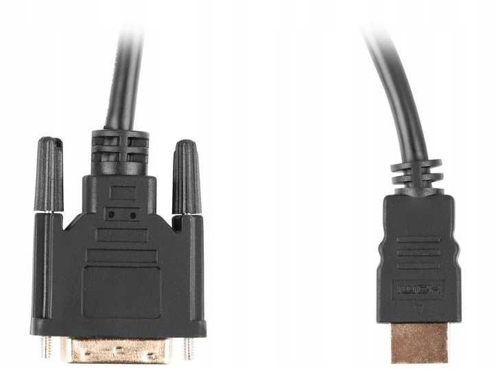 Kabel adapter Lanberg HDMI - DVI - 1,8m - pozłacane styki (NOWY)