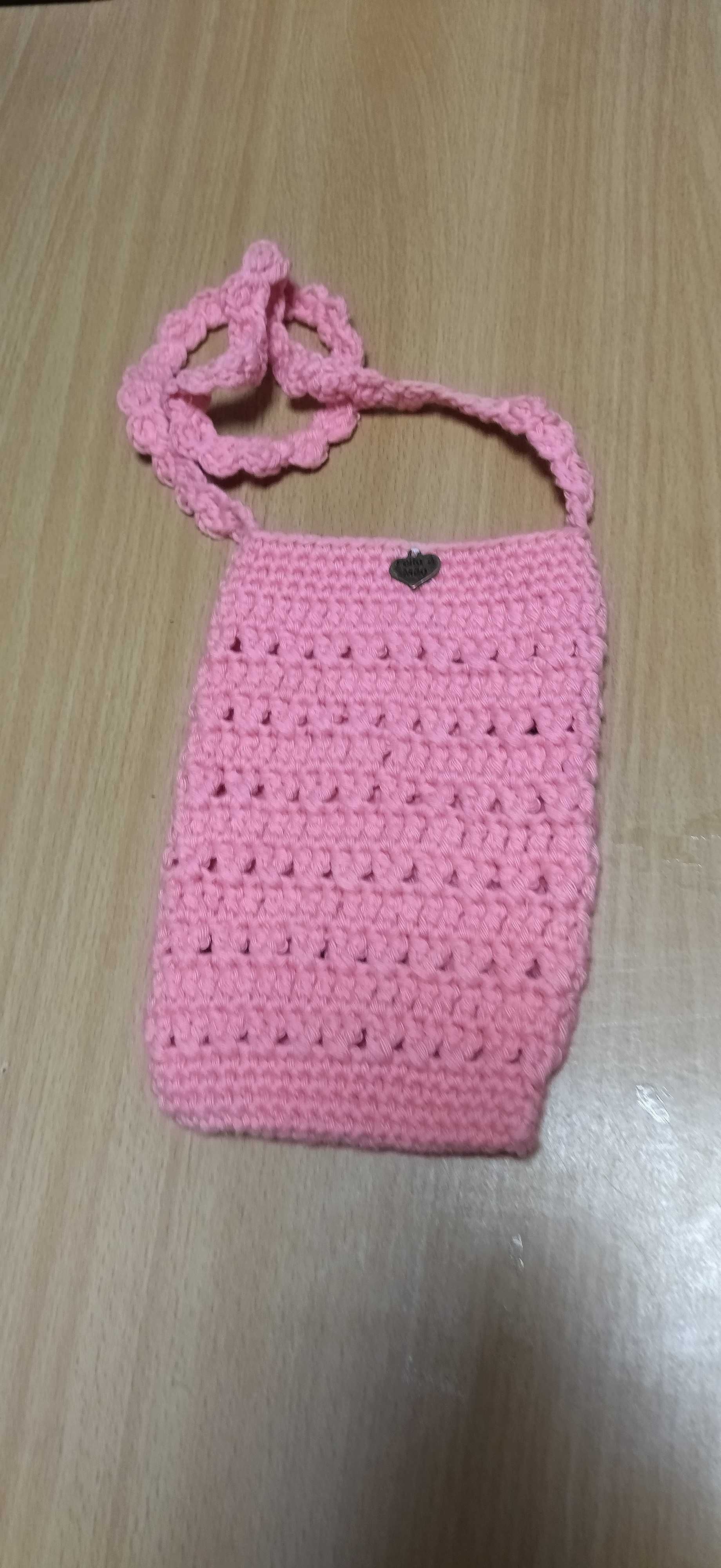 Bolsa Rosa para telemóvel ou cartão da escola