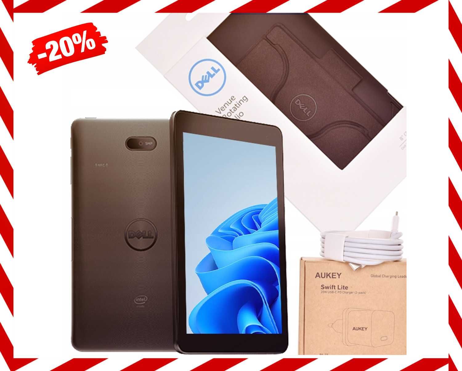 Nowoczesny Tablet Dell Venue 8 Pro Quad 4/64gb + Etui *WYPRZEDAŻ*