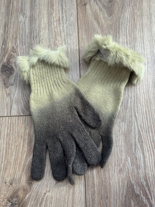 Rekawiczki damskie z futerkiem