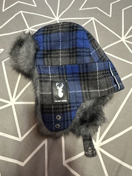 Шапка вушанка зі штучним хутром