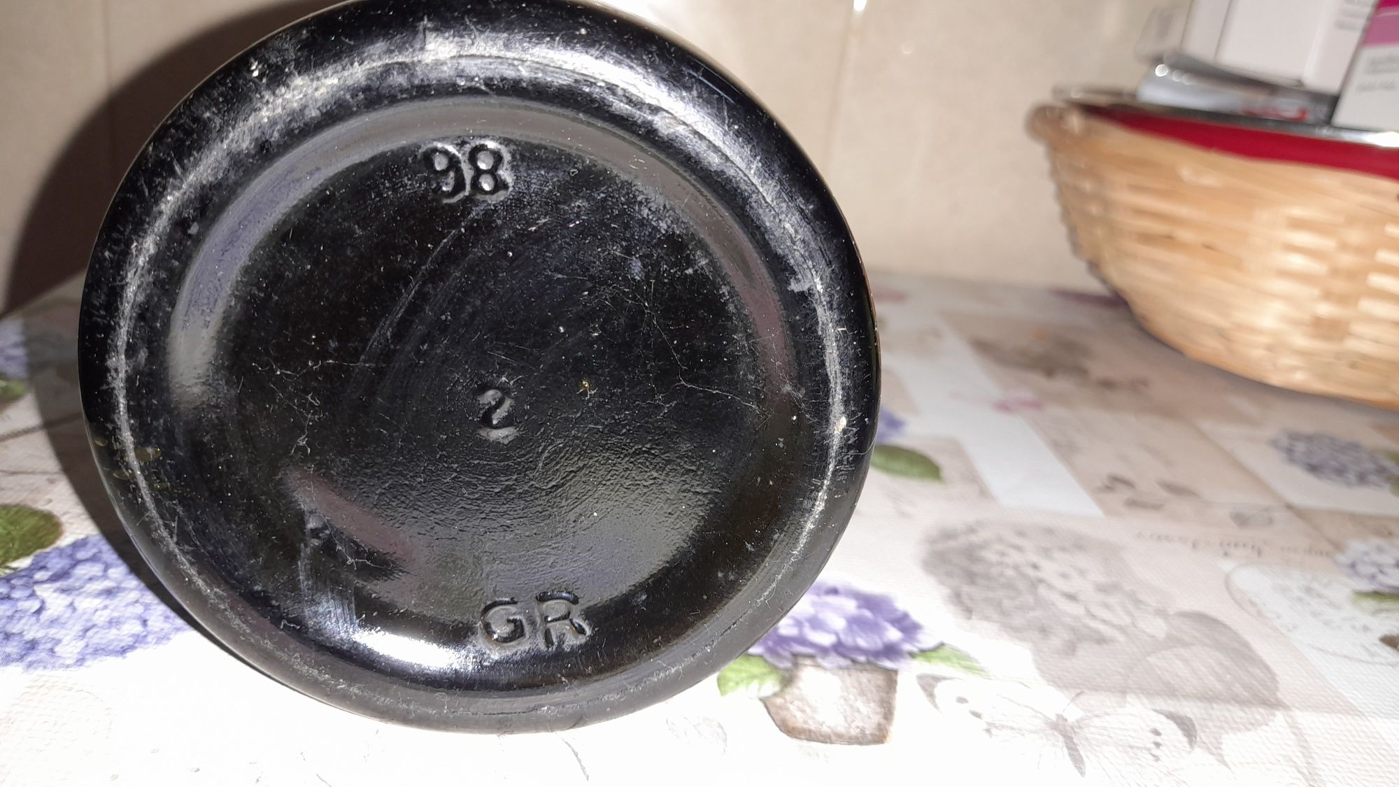 Garrafa com rolha de vidro antiga da Vidreira de Oliveira de Azeméis