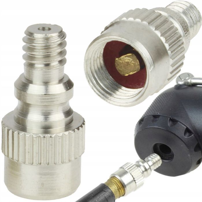 Przejściówka zaworka rowerowego samochodowy reduktor adapter pompka