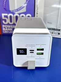 Мощный Power bank 50000. Быстрая зарядка 22.5w. Фонарик. Оригинал