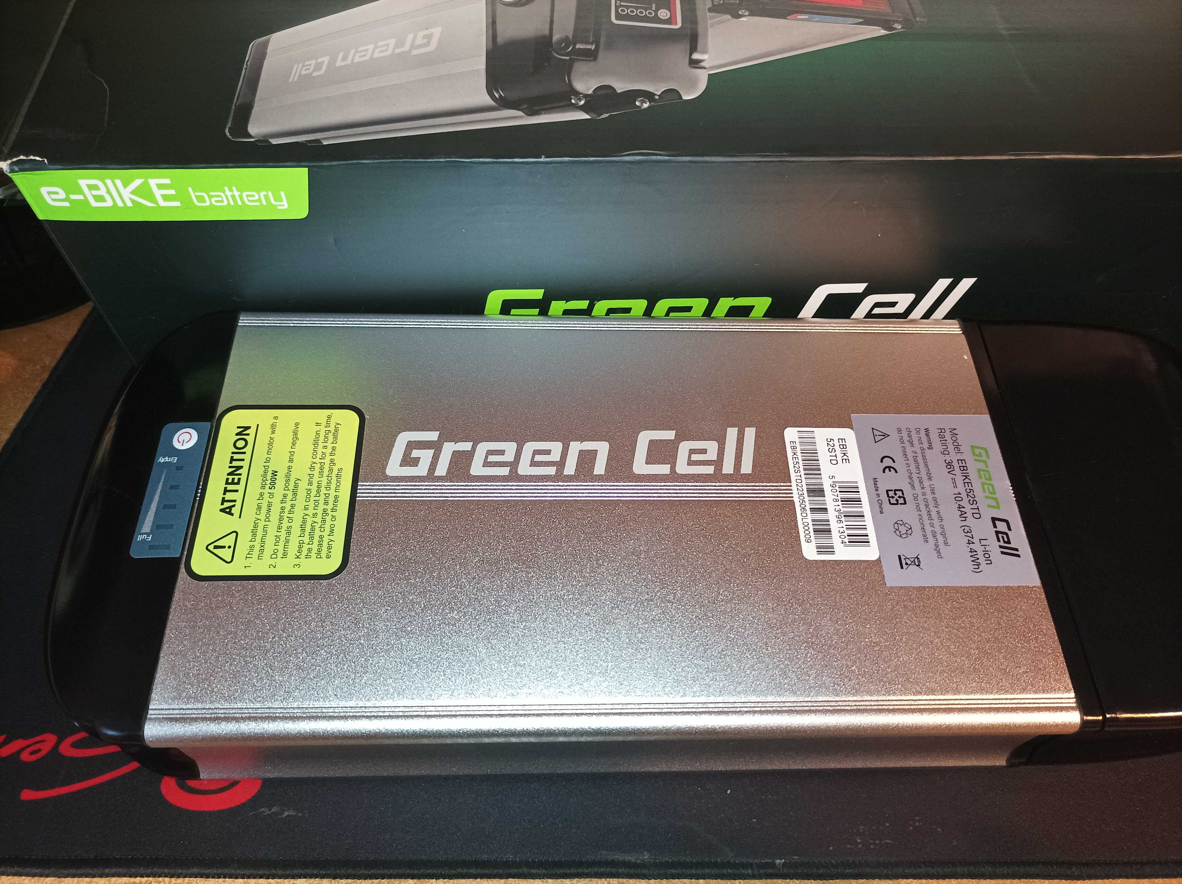Bateria do roweru elektrycznego GREEN CELL EBIKE52STD 36V