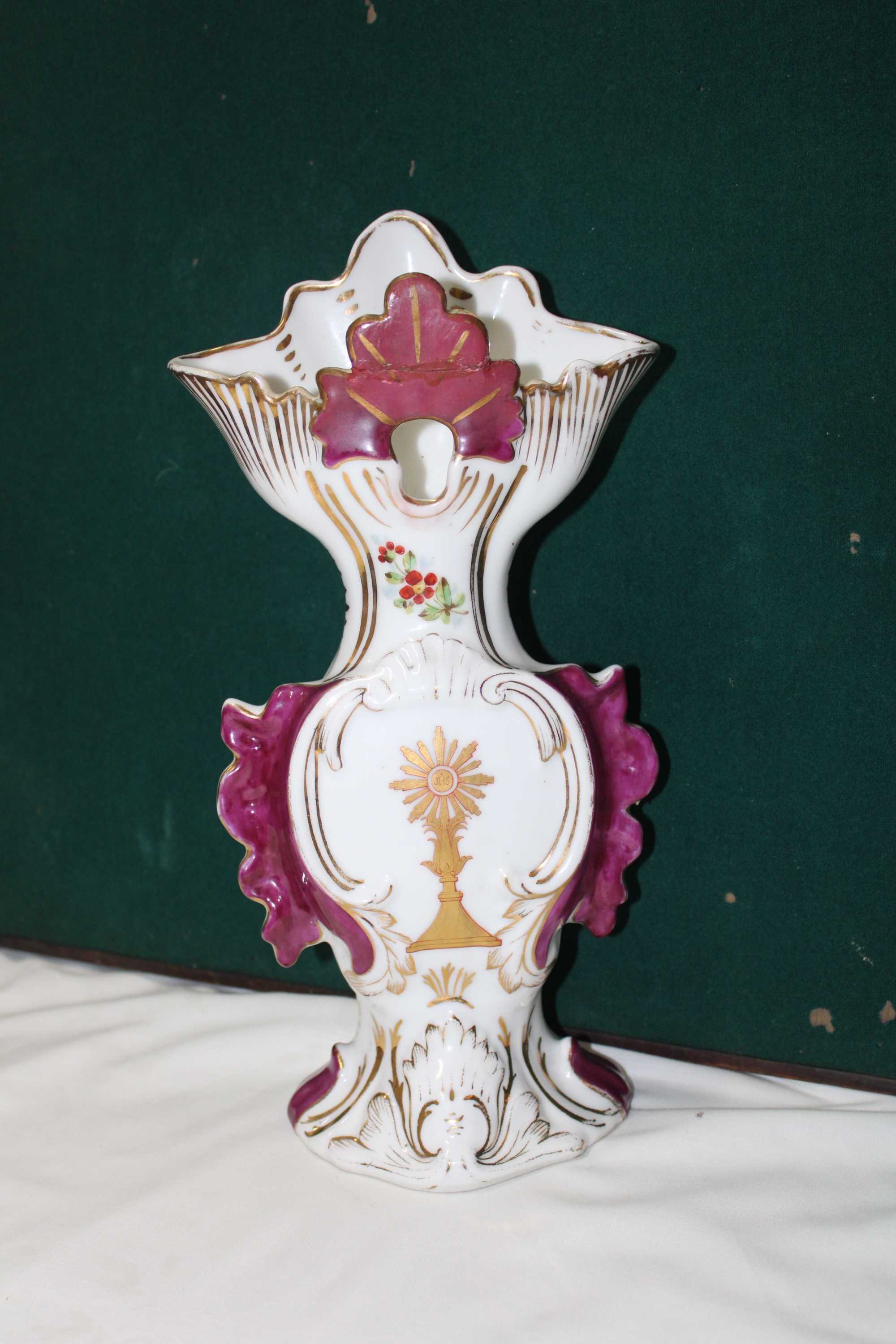Jarra Altar, Porcelana Vista Alegre, marca cegonha, 32 Cm