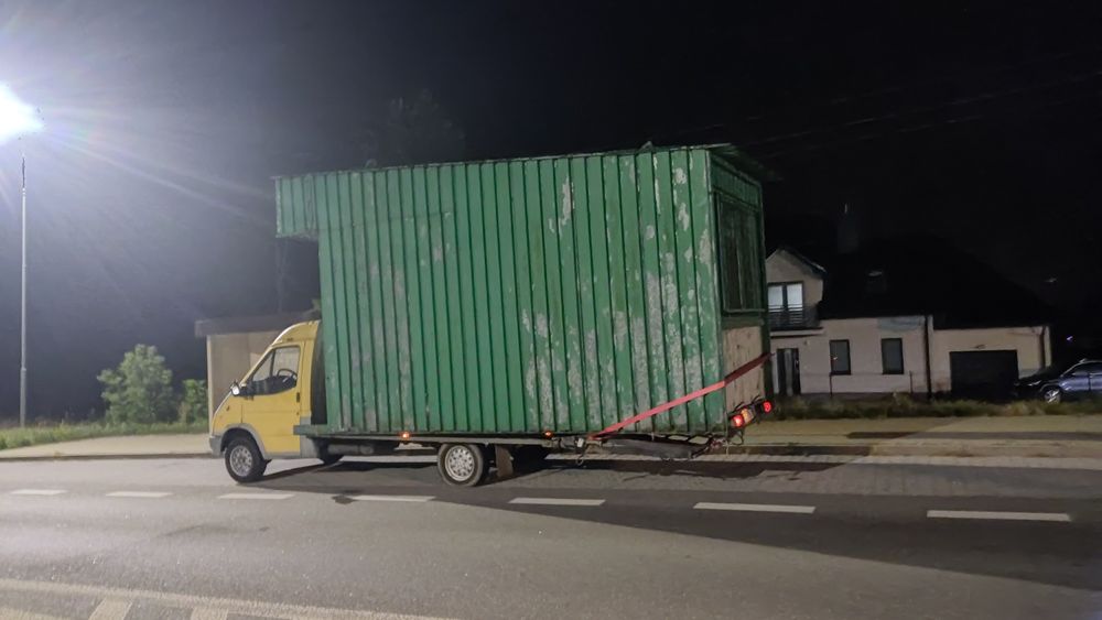 Duży Garaż blaszak kontener przyczepa np.na budowę...stajnia ocieplony