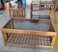 Conjunto de mesas em bambu