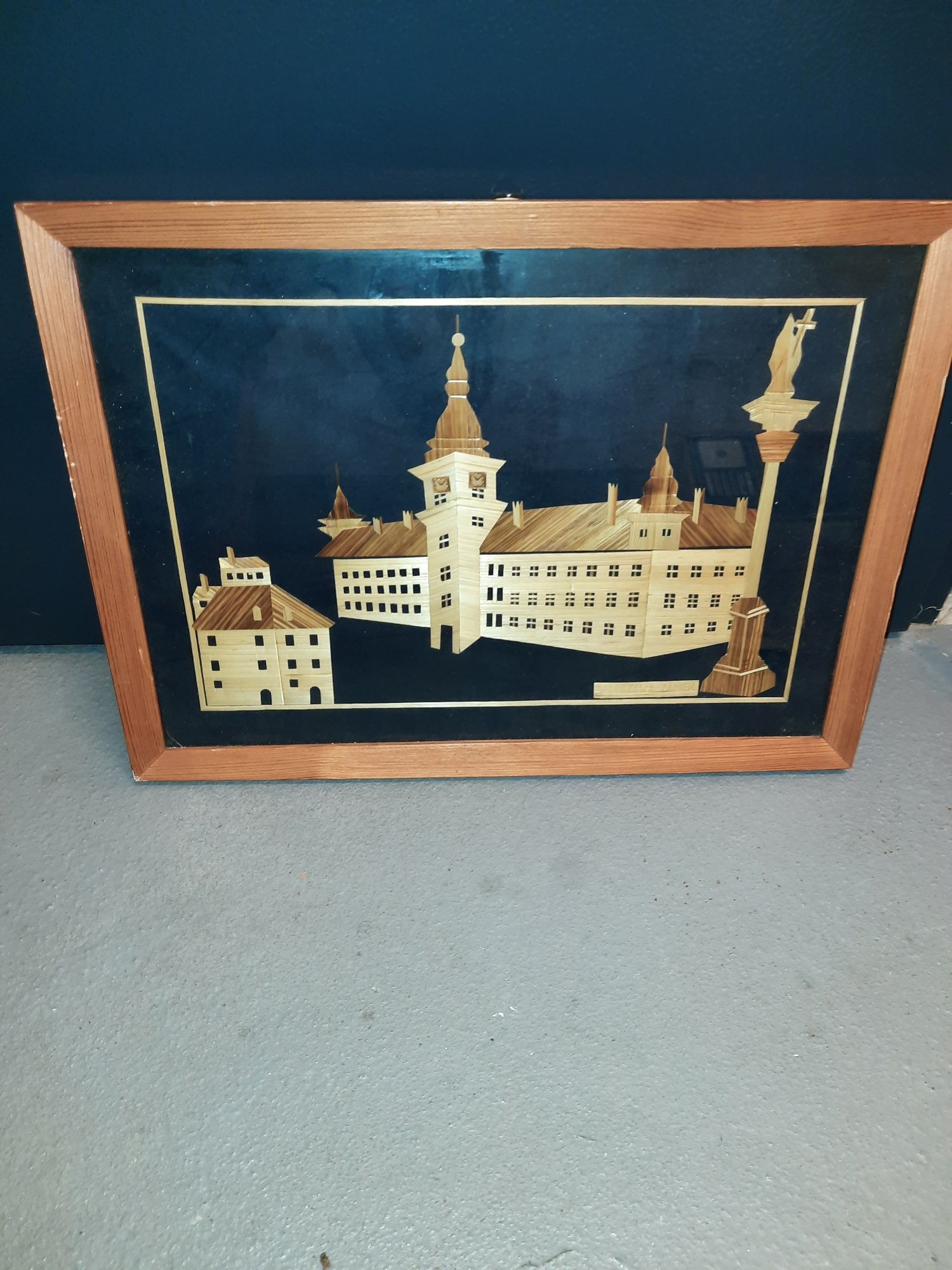 Obrazek ze słomy Zamek Królewski Królewski Warszawie 30x40 cm