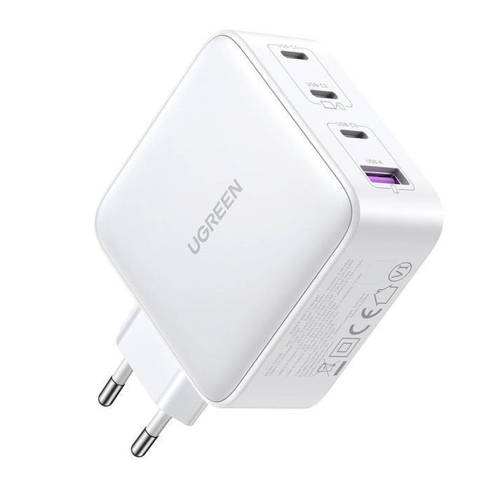 Ładowarka sieciowa UGREEN 3xUSB-C, USB-A 3.0, PD3.0, QC4.0, GaN, 100W